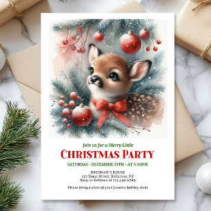 Invitation de Noël pour enfants avec des cerfs joy