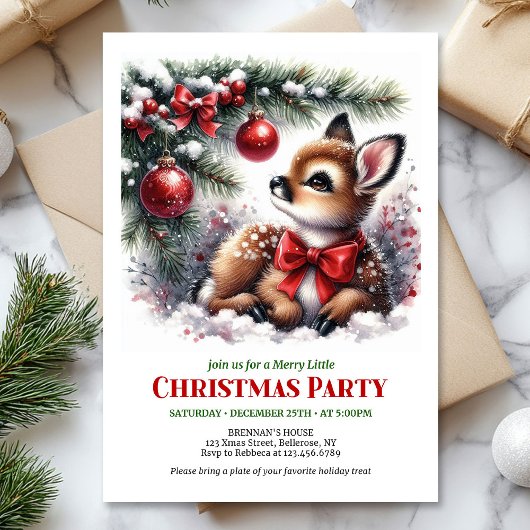 Invitation de Noël pour enfants éditable avec un b