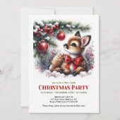 Invitation de Noël pour enfants éditable avec un b (Devant)