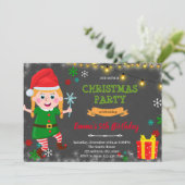 Invitation de Noël pour fille elfes (Debout devant)