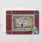 Invitation de Noël pour maison victorienne (Devant)