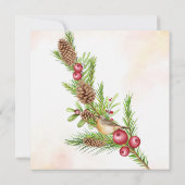 Invitation de Noël pour Sauvegarder la Date (Dos)