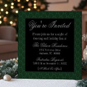 Invitation de Noël Radiant Damask, Vert foncé