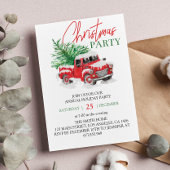 Invitation de Noël Red and Truck Party