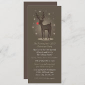 Invitation de Noël Reindeer (Devant / Derrière)