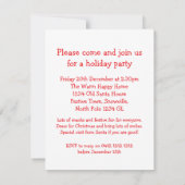 Invitation de Noël renne bleu (Dos)