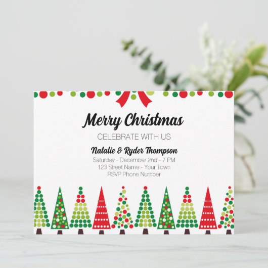 Invitation de Noël rétro (Debout devant)