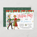 Invitation de Noël rétro<br><div class="desc">Fun Retro Vintage Christmas Party Invitation! Utilisez cette invitation de fête de Noël rétro de vacances pour votre événement festif de vacances!</div>