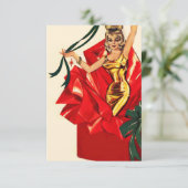 Invitation de Noël rétro des années 60. (Debout devant)