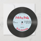 Invitation de Noël Retro Vinyl (Devant)