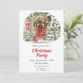 Invitation de Noël rouge et vert (Debout devant)