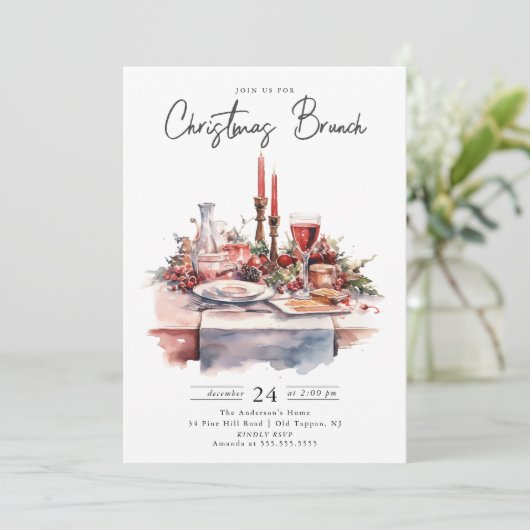 Invitation de Noël rustique (Debout devant)