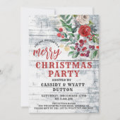 Invitation de Noël rustique (Devant)