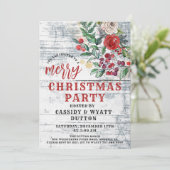 Invitation de Noël rustique (Debout devant)