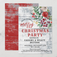 Invitation de Noël rustique