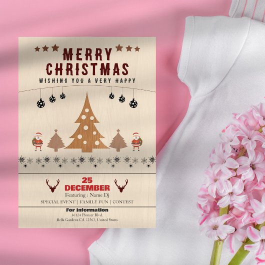 Invitation de Noël rustique