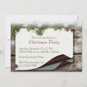 Invitation de Noël rustique (Devant)