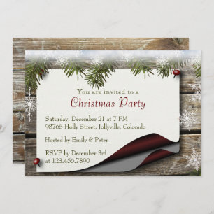 Invitation de Noël rustique