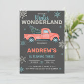 Invitation de Noël rustique (Debout devant)