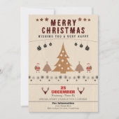Invitation de Noël rustique (Devant)