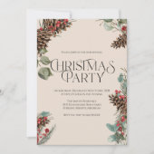 Invitation de Noël rustique | Thème Tan Holiday (Devant)