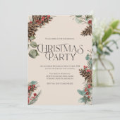 Invitation de Noël rustique | Thème Tan Holiday (Debout devant)