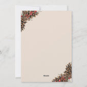 Invitation de Noël rustique | Thème Tan Holiday (Dos)