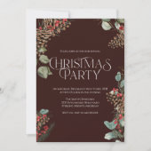 Invitation de Noël rustique | Vacances en Bourgogn (Devant)