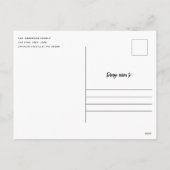 Invitation de Noël Rustique White Wood (Dos)