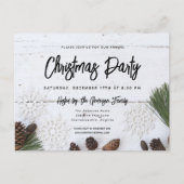 Invitation de Noël Rustique White Wood (Devant)