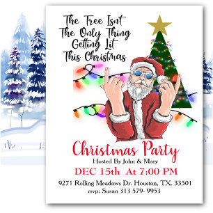 Invitation de Noël Santa Get Lit