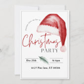 Invitation de Noël Santa Hat (Devant)