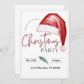 Invitation de Noël Santa Hat (Devant / Derrière)