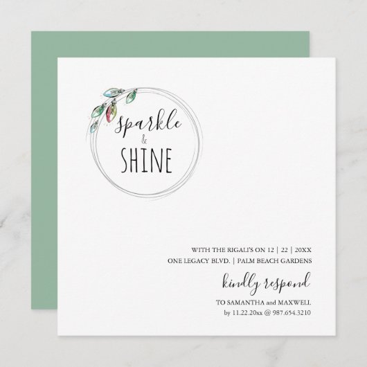 Invitation de Noël scandinave moderne unique (Devant / Derrière)