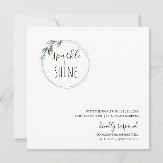 Invitation de Noël scandinave moderne unique (Devant)