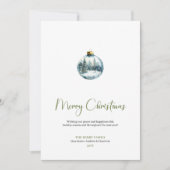 Invitation de Noël scène hivernale minimaliste (Devant)