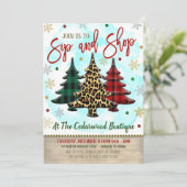 Invitation de Noël Shopping (Debout devant)