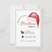 Invitation de Noël simple Watercolor (Devant)