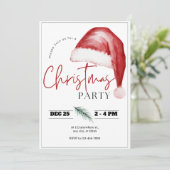 Invitation de Noël simple Watercolor (Debout devant)