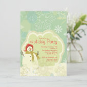 Invitation de Noël SNOWMAN CUL (Debout devant)