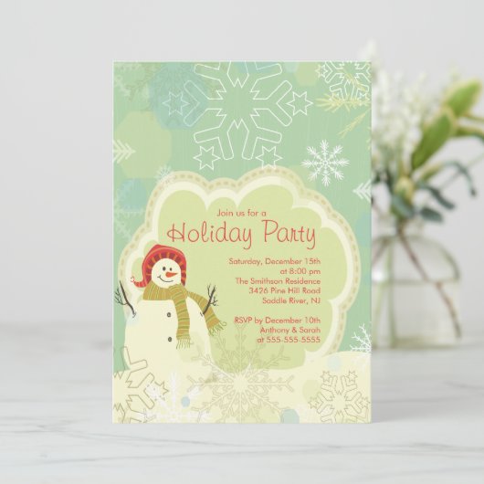 Invitation de Noël SNOWMAN CUL (Debout devant)