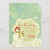 Invitation de Noël SNOWMAN CUL (Devant / Derrière)