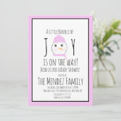 Invitation de Noël Snowman Girl Baby shower (Debout devant)
