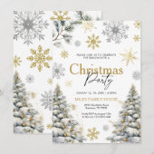 Invitation de Noël, Soirée de Noël d'or (Devant / Derrière)