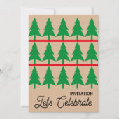Invitation de Noël, Style Scandi minimaliste (Devant)