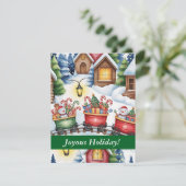 Invitation de Noël - Texte entièrement personnalis (Debout devant)