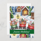 Invitation de Noël - Texte entièrement personnalis (Devant / Derrière)