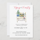 Invitation de Noël Tipsy & Toasty (Devant)