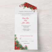 Invitation de Noël tout en un mariage (À l'intérieur)