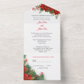 Invitation de Noël tout en un mariage (À l'intérieur)